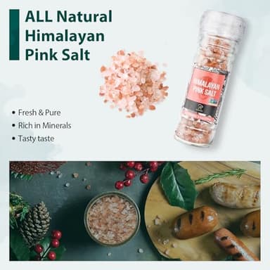 Soeos Spice Seasoning Set of 2, 3.5oz(150g), With Integrated Grinders, Salt and Pepper Grinder Set, Pure and Fresh Perfect for BBQ Seasoning Gift Set, Grilling Spice, Herb, Spice & Seasoning Gifts - Image 4
