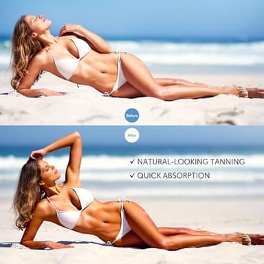 Glossiva Self Tanning Drops - Sunless Tan for a Sun-Kissed Bronze - Beauty Skin Self Tanner - Gradual Glow for Face and Body - Long-Lasting for a Week, 1.01 Fl Oz - Image 7