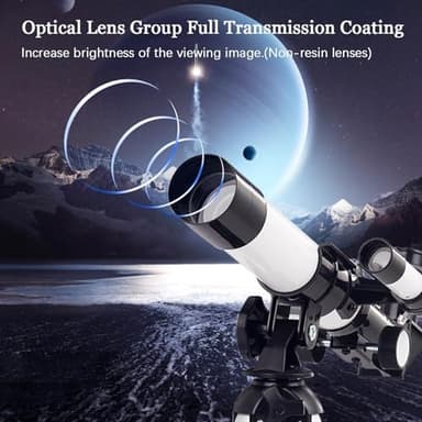 Astronomical Telescope for Kids & Beginners, 40mm Waterproof Magnification High-Definition Monocular Telescope with Tripod for Moon Watching Birds Beach Travel Science Gifts - Image 5