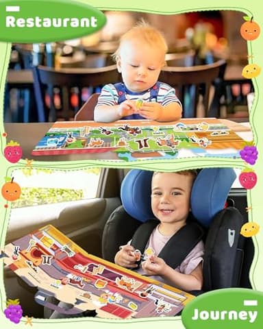 Benresive Reusable Sticker Book for Toddlers 2-4 Years, Fun Travel Stickers for Kids, Waterproof Sticker Books for Toddlers 1-3, Crafts Activities for Todddlers 1-3 2-4 3-5 - Riding - Image 4