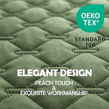 gogobunny 100% Double-Sided Waterproof Dog Bed Cover Pet Blanket Sofa Couch Furniture Protector for Puppy Large Dog Cat, Reversible (32x53 Inch (Pack of 1), Dark Green/Light Green) - Image 3