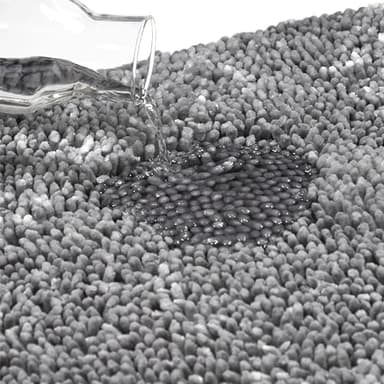 TOWN & COUNTRY BASICS Spa Step Noodle Solid Bathroom Toilet Lid Cover, Plush, Soft, and Absorbent, Machine Washable, 18.5" x 19.6", Dark Grey - Image 4