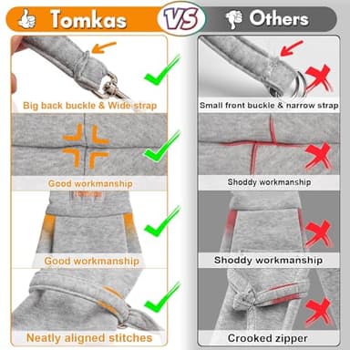 Tomkas Small Dog Sling Carrier - Classic Pocket & Classic Strap - for 3-10 lbs Pets(Grey) - Image 2