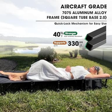 HITORHIKE Camping Cot Compact Folding Cot Bed for Outdoor Backpacking Camping Cot Bed (Coloured Elephant) - Image 4