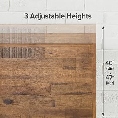 ZINUS Tricia Wood Platform Bed Frame with Adjustable Headboard, Wood Slat Support with No Box Spring Needed, Easy Assembly, King - Image 2