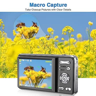 Digital Camera for Photography Autofocus 4K 48MP Vlogging Camera for YouTube with SD Card, 3" IPS Screen Compact Travel Camera with 18 X Digital Zoom, Flash, Anti-Shake, 2 Batteries - Image 3