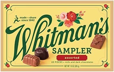 WHITMAN'S SAMPLER Assorted Milk & Dark Chocolate Candy Gift Box, 10 oz - Image 3