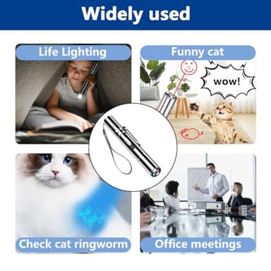 Rumcut Laser Pointer Cat Toys, Cat Laser Pointer Toy with Three Light Modes, Five Adjustable Patterns,USB Portable Charging, Interactive cat Toy Multifunctional and Portable - Image 6