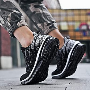 Autper Mens Athletic Running Tennis Shoes Lightweight Sport Gym Jogging Walking Sneakers(Blackwhite US 8) - Image 7