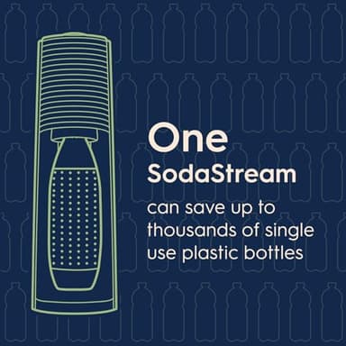 SodaStream - E-TERRA Soda Maker | VALUE BUNDLE | 3 Automatic Carbonation Levels | Includes 2x CO2 Cylinders, 3x 32 Fl Oz Dishwasher Safe Bottles, 2x Bubly Fruit Flavor Drops, 1x Power Adapter | Black - Image 9