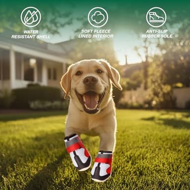 Aokown Dog Shoes for Small Dogs, Puppy Dog Boots for Winter Snow, Hot Pavement, Dog Booties & Paw Protectors Size 1 - Image 5