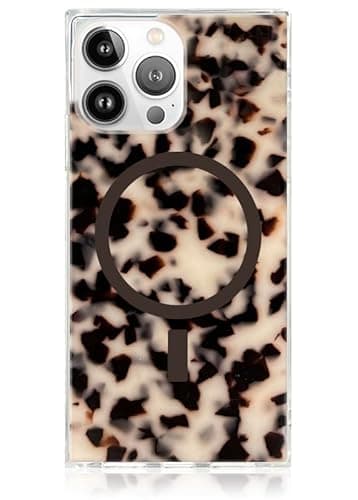 FLAUNT Official Square Protective Case - Compatible with iPhone 16 Pro - Compatible with MagSafe & Wireless Charging - Drop-Tested & Shockproof - (Blonde Tortoise Shell) - Image 3