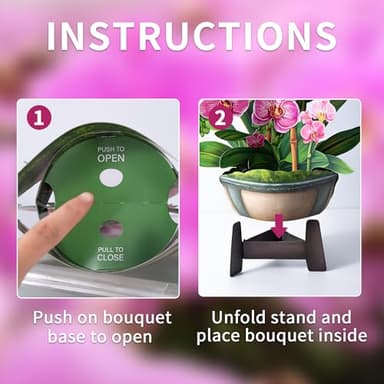 Airpark Pop Up Flower Card, 3D Paper Flowers Bouquet – 14" Orchids, Birthday, Mother’s Day, Get Well Greeting Cards with Note Card & Envelope - Image 6