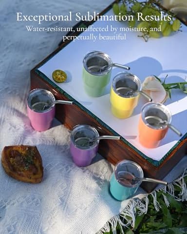 UIRZOTN 3oz Mini Tumbler Shot Glass with Straw and Lid, 12 Pack Stainless Steel Sublimation Shot Glasses for Wedding Party Whiskey Cocktail Bar with Straw and Lid - Image 5