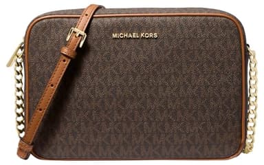 Michael Kors Jet Set Large Crossbody, Gold-Tone Hardware/Brown, One Size - Image 1