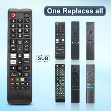 【Pack of 2】 Universal for Samsung-TV-Remote-Control Replacement,Compatible with All Samsung Smart Frame QLED LED 7 Series TVs - Image 2