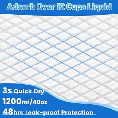 Gimars XXXL 31X47” 40 Counts Thicken 6 Layers Ultra Absorbent Dog Pee Pads Extra Large Leak-Proof Odor-Control Puppy Training Pads Quick Dry Pee Pads for Dogs Cats Pets - Image 3