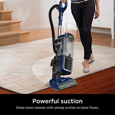 Shark NV151 Navigator Swivel Pro Complete Upright Vacuum with HEPA Filtration, Swivel Steering, Pet Power Brush, Crevice Tool & Upholstery Tool, for Pet Hair & Multi-Surface Cleaning, Navy - Image 2