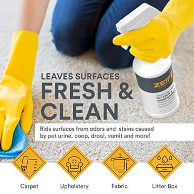 Zeiff Pet Stain and Odor Remover - Pet Odor Eliminator for Home and Professional Use - Pet Urine Enzyme Cleaner to Break Up Tough Stains - Carpet Stain Remover for Dog Urine and Cat Pee, Feces, Fluids - Image 5