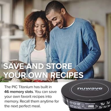 Nuwave Upgraded Induction Cooktop, 3 Wattage Control, Patented Digital Temp Probe, 8”Large Heating Coil, 12”Shatter-Proof Ceramic Glass,106 Temps-Ctrl - Image 6