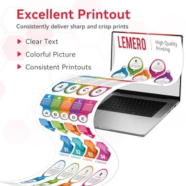 LEMERO Compatible 054H Toner Cartridge Replacement for Canon 054 054H Toner Cartridges Set for Canon Color ImageCLASS MF644Cdw MF642Cdw LBP622Cdw MF641Cw Printer (Black Cyan Magenta Yellow, 4-Pack) - Image 4