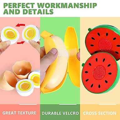 100 Pcs Play Food Set for Kids Kitchen, Pretend Food Toy for Toddlers, Play Kitchen Toys Accessories with 2 Baskets, Cutting Fake Food/Fruit/Vegetable, Christmas Birthday Gifts for Boys and Girls - Image 5