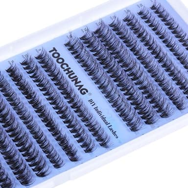 Lash Clusters 30D+40D Wispy Eyelash Clusters D Curl Individual Lashes 9-15mm Cluster Eyelash?Extensions 280pcs False Mink Eyelashes DIY Flat Lash Extension by TOOCHUNAG - Image 5