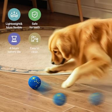 Interactive Dog Toys Balls Moving - Smart Automatic Bouncing Interactive Dog Ball, Durable Pet-Safe E-TPU Material, IPX7 Waterproof, Anti Boredom Dog Toys to Keep Them Busy for Large and Small Dogs - Image 2