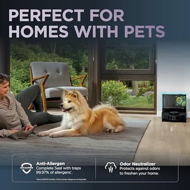 Shark Robot Vacuum & Mop Combo, PowerDetect NeverTouch, Self-Emptying & Self-Refilling, 60-Day Debris Capacity, 30-Day Refill Tank, Pad Dry, 5 Intelligent PowerDetect Cleaning Technologies, RV2820YE - Image 6