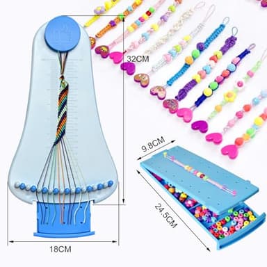 Friendship Bracelet Making Kit toys ,ages for 8 9 10 11 12 Year Old Girls, Kids Travel Activity Set,diy kit,Arts and Crafts Bracelets String Maker Kit ,Great Christmas Birthday Gifts (lt blue-blue) - Image 4