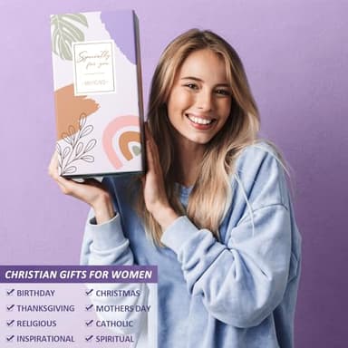 Christian Gifts for Women Faith, Inspirational Religious Gifts for Women, Catholic Spiritual Gift Set Birthday Christmas Gift for Womens Mom Sister Best Friends Wife Coworkers w/ 16Oz Can Glass - Image 4