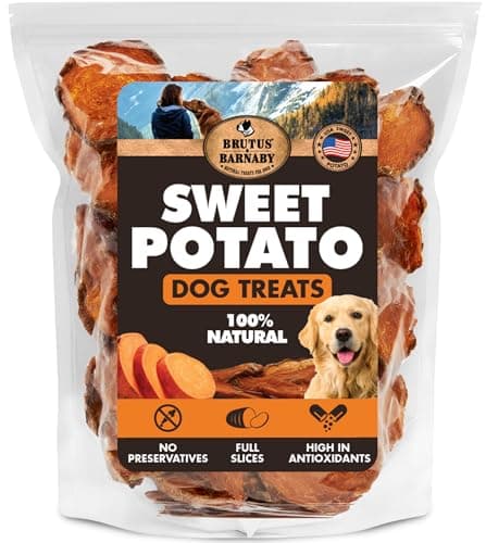 BRUTUS & BARNABY Sweet Potato Dog Treats – Support Sensitive Stomachs with USA-Grown, Hypoallergenic Treats That Smell as Good as They Taste - Image 1