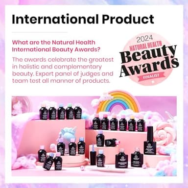 Beetles Gel Nail Polish Set,24Pcs Pink Purple Pearl Blue Shimmer Chameleon Green Colors Gel Polish Kit, 3Pcs Base Top Coat Double-ended Brush Soak off UV Nail Polish Halloween Gifts for Women - Image 2