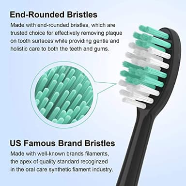 Everystep Replacement Toothbrush Heads 10 Pack for AquaSonic Black Series for Vibe Series Black Series pro, and for Duo Series pro Electric Toothbrush,Balck - Image 3