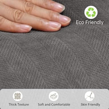 ZWJD Rustic Gray Pillow Covers 24x24 Set of 2 Chenille Throw Pillow Covers with Elegant Design Soft and Luxurious Decorative Throw Pillows for Couch, Bed, and Home Decor - Image 4