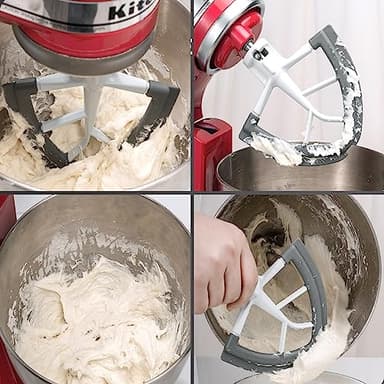 Flex Edge Beater For Kitchenaid Mixer Accessory,Kitchen Aid Attachments For Mixer,Fits Tilt-Head Stand Mixer Bowls For 4.5-5 Quart Bowls,Beater With Silicone Edges,Grey - Image 6