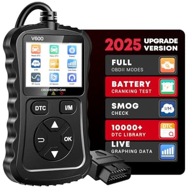 XIAUODO OBD2 Scanner Car Code Reader Support Voltage Test Plug and Play Fixd Car CAN Diagnostic Scan Tool Read and Clear Engine Error Codes for All OBDII Protocol Vehicles Since 1996(Black) - Image 1