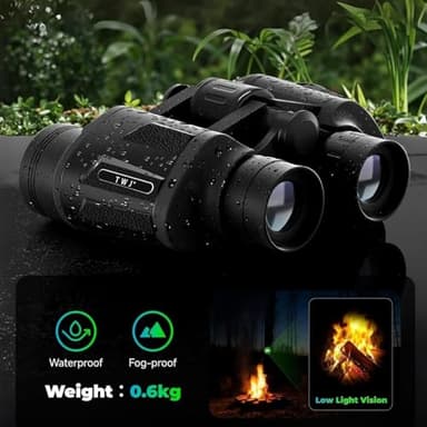 12x40 HD Binoculars for Adults and Kids High Powered, Clear Large View & Low Light Night Vision, Waterproof Binoculars for Hunting, Birds Watching, Cruise Ship, Theaters, Travel and Stargazing - Image 5
