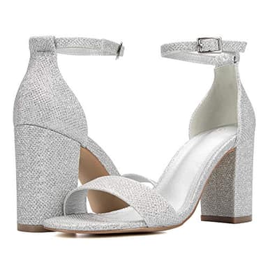 COASIS Women's Chunky Block Heels Open Toe Ankle Strap 3.5 Inch Heeled Sandals - Image 2