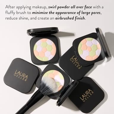 LAURA GELLER NEW YORK Filter Finish Pressed Neutralizing Setting Powder, Color Correcting For Even Tone, Universal - Image 5