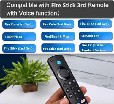 Fire Stick Remote Replacement Control for Fire Stick 2nd Gen, 3rd Gen, Lite, 4K,4K MAX, Fire Cube 1st Gen, 2nd Gen, 3nd Gen, Fire 3rd Gen PendantDesign Voice Replacement Control 5.5 2025 New - Image 2
