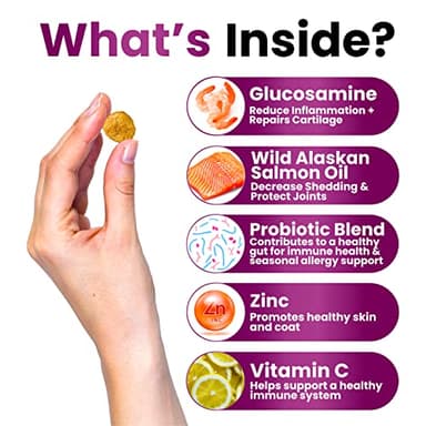 Dog Multivitamin Chewable with Glucosamine - Dog Vitamins and Supplements, Senior & Puppy Multivitamin for Dogs - Pet Chondroitin Hip and Joint Support Health, Immune Booster, Skin, Heart, Probiotics - Image 3