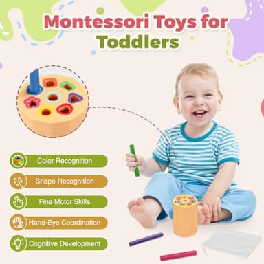 Shape & Color Sorting Montessori Toys for Toddlers 1-3, Soft Silicone Sensory Toys, Preschool Learning Activities Matching Game, Educational Toy for Fine Motor Skills, Travel Gift for Boys and Girls - Image 3