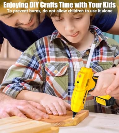 Hot Glue Gun Cordless – Craft Glue Guns, Compatible with DeWalt 20V Lithium-ion Battery(NO Battery, Tool Only) Full Size Hot Glue Gun Quick Heating with 10Pcs 0.43" Glue Sticks for Arts & Crafts & DIY - Image 6