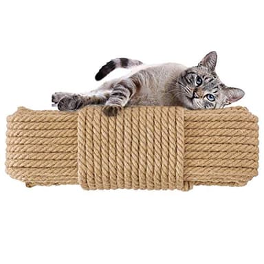 Aoneky Replacement Cat Scratching Post Sisal Rope - Hemp Rope for Cat Tree and Tower (1/4'' 164 Ft) - Image 1
