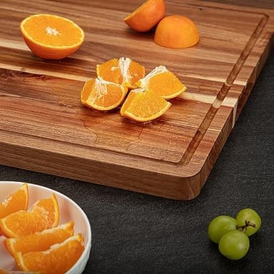 GAOMON 24 x 18 In Acacia Cutting Boardfor Kitchen, XXL Extra Large Charcuterie Cheese Platter Serving Tray, Food Prep and Serving Boards, Chopping Boards for Meal Vegetables and Cheese - Image 6