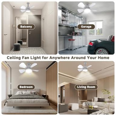 MOTCTQVD Ceiling Fans with Lights and Remote, Ceiling Fan Light 3000K-6000K 3 Colors Dimmable, Ceiling Fan, 1000 Lumens LED Ceiling Fans for Bedroom Garage Kitchen - Image 8