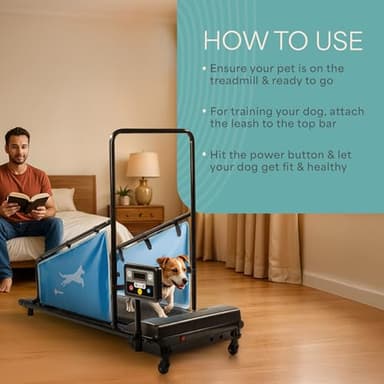 Lifepro PawRunner Dog Treadmill for Small & Medium Dogs, Pet Treadmill for Dogs up to 130lbs, Indoor Running Machine for Fitness, Compact & Durable Pacer Treadmill for Health and Exercise - Image 6