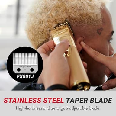 BaBylissPRO ROSEFX+ Professional Barber Cord/Cordless Hair Clippers for Men, All Metal, Lithium Battery with 3-Hour Runtime, Rose Gold - Image 6