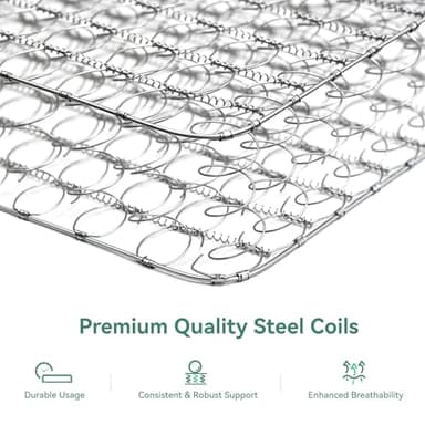 Novilla Twin Mattress, 6 Inch Twin Size Mattresses in a Box with Smarts™ Coil for Pressure Relief, Medium Plush Foam and Spring Hybrid Colchones with CertiPUR-US Certified for Kids - Image 5